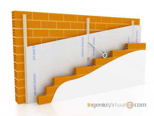 Infografías 3D de producto para aislamiento en paredes